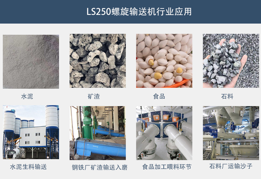LS250螺旋输送机行业应用