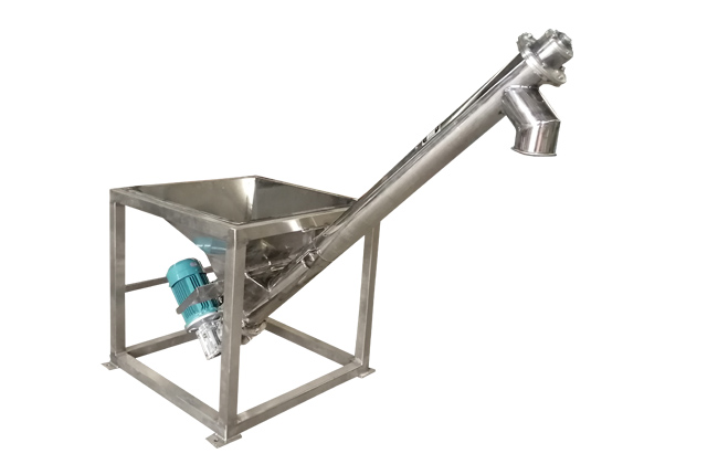 电机带动螺旋回转，推移物料以实现输送目的的设备