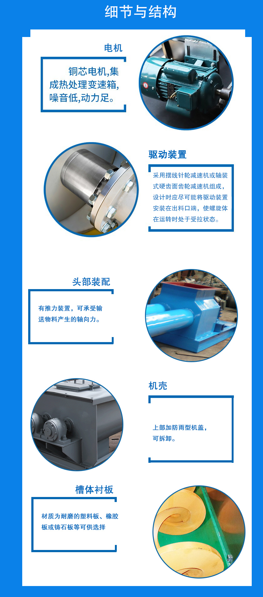 无轴双螺旋输送机结构