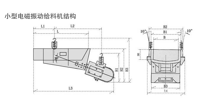 小型电磁振动给料机结构